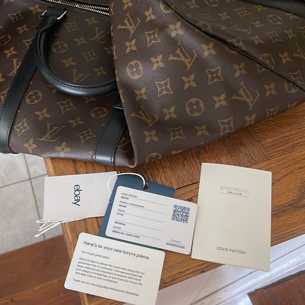 Authentic Louis Vuitton Macassar Keepall 55 - Picture 14 of 15